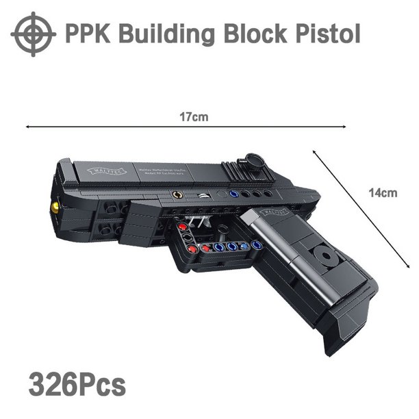 Modelo de pistola técnica de águila del desierto, bloques de construcción, armas militares de la Segunda Guerra Mundial M1911 G18 Usp M92 PPK, pistola MOC, ladrillos, juguetes para montar, regalo