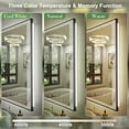 thumbnail image 3 of GODCHAR 36x24 Super Bright Front and Back LED Lighted Anti-Fog Wall Bathroom Vanity Mirror in Tempered Glass & ETL, 3 of 12