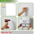 thumbnail image 3 of Mail Organizer Wall Mounted, Wooden Mail & Key Holder for Wall, Hanging Mail Organizer, Retro White Mail Basket for Home Office, 3 of 6