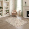 thumbnail image 2 of ODIKA 4'x6' Washable Area Rug Stain Resistant, Low Pile, Easy Care Purple Playful Dotted Boho Symmetry Contemporary Playroom for Dorm Room, Small Living, 2 of 7