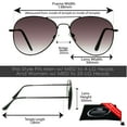 thumbnail image 2 of proSPORT Reading Sunglass Reader Tinted Aviator Black Men Women NOT BIFOCAL, 2 of 5