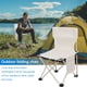 thumbnail image 5 of Silla Plegable Silla de camping Silla de pesca de fácil almacenamiento para picnic Viajes en la playa (Blanco), 5 of 8