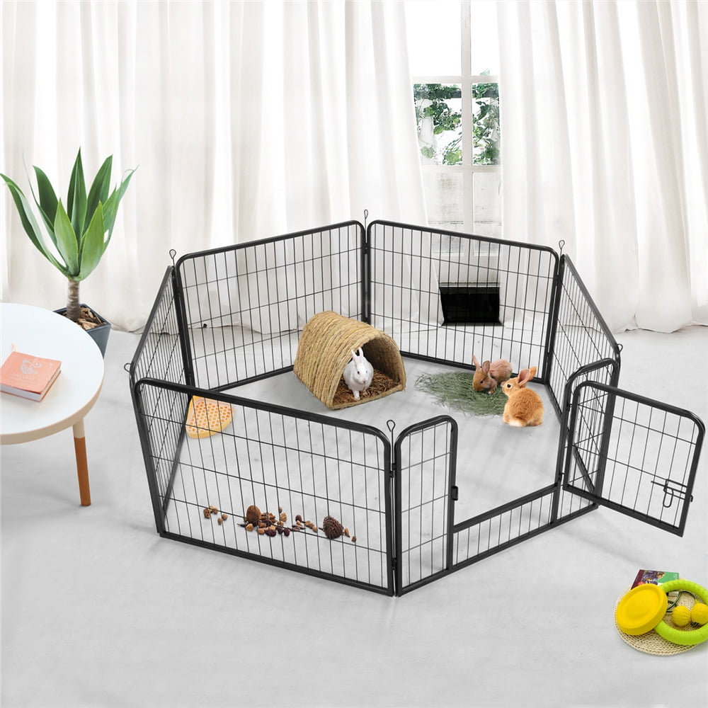 Renwick 6 Panels 24" Heavy Duty Dog Playpen, Black
