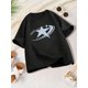 thumbnail image 1 of Chaleco de punto con cuello redondo en blanco y negro con estampado de estrellas, cómodo y confortable, ideal para actividades al aire libre, deportivo, de manga recta, moderno, bonito y..., 1 of 6