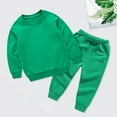 thumbnail image 2 of Futezty Toddler Boys Girls Clothes Fall Winter Outfit Sets, Baby Boy Girl Long Sleeve Round Neck Cotton Stretch 6M 9M 12M 2T 3T 4T 3PCS Sweatshirt Tops and Pants, 2 of 6