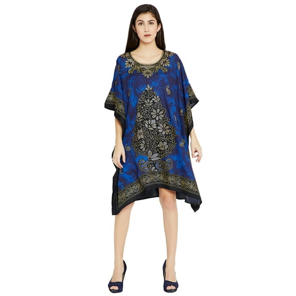 Gypsie Blu Women's Plus Size Kaftan Dresses Printed Long Maxi Dress for Ladies Girls