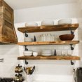 thumbnail image 3 of Customizable Width Pipe Shelf Brackets, Industrial Iron Pipe Bracket with Rust-Proof Coating for Diy Floating Shelves, Black Hardware Included, Perfect for Farmhouse Decor, 3 of 7