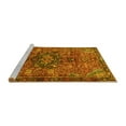 thumbnail image 2 of Ahgly Company Machine Washable Indoor Round Persian Yellow Traditional Area Rugs, 4' Round, 2 of 4