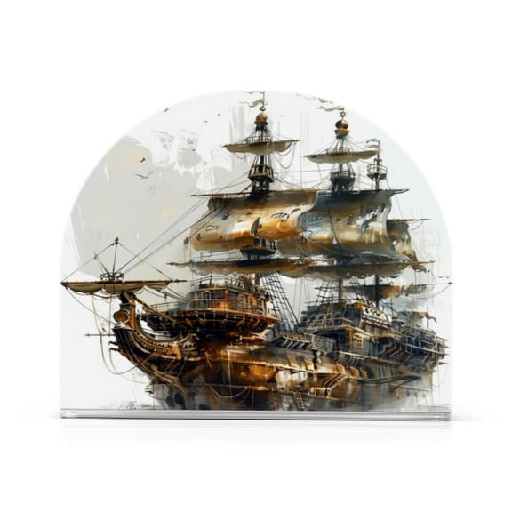 Table Napkin Holder, One Sizex1 Kitchen Napkin Holder Acrylic Napkin Holder Restaurant Napkin Holder Cartoon Ship
