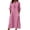 Hot Pink# dresses for women, variant on T Shirt Dress Women Casual Cozy Cotton Linen Midi Dresses with Pockets Dressy Button V Neck Summer Dress for Vacation White XL