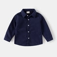 thumbnail image 4 of OJSFQUFP Boys' Long Sleeved Shirt Jacket Spring and Fall Clothing Baby Corduroy Lapel Top, 4 of 8