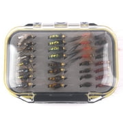 Tomshine Fly Fishing Gear Biomimetic Insect Lures with Fly Box, 64pcs Fly Fishing Flies for Ultimate Fishing Experience