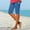 Blue, variant on Womens High Waist Stretchy Athletic Bermuda Shorts, Air Permeable Slim Fit Fabric Modern Cut Casual Structural Design White S