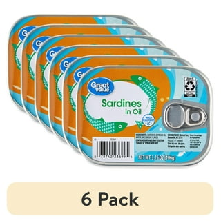 Great Value Sardines in Water, 3.75 oz