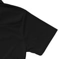 thumbnail image 6 of JTieacloth Button Down Collar T Shirt Men's Fashion Summer Corduroy Half Zip Lapel Short Sleeve Black XXL, 6 of 6