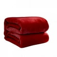 thumbnail image 4 of Couverture en Molleton Micro Peluche Chaude Unie Jeté de Canapé Literie Corail Couvertures Jetées, 4 of 9