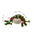thumbnail image 3 of Pavo Crochet Car Hanging Ornament Crochet Potted Plant Decor Car Rear View Mirror Hanging Accessory, 3 of 7