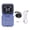 Purple, variant on Ultra Small Pocket Flip Phone Dual SIM 2G Mobile Cellphone with 16GB Memory Card 1.77 Inch Screen 1000mAh Battery Type C LED Torch SOS Key, Black (3.54 in / 9 cm)