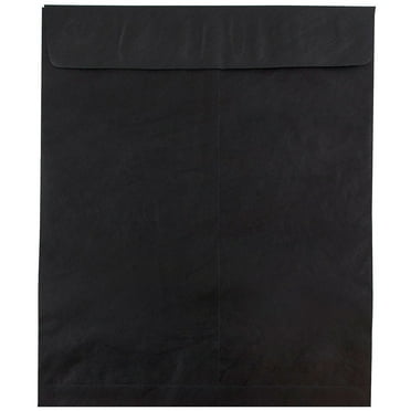 JAM Paper 11 1/2 x 14 1/2, Tyvek Envelopes, Black, 25/Pack