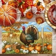 thumbnail image 2 of Fall Placemats Set of 6 Pumpkin Turkey Place Mats Thanksgiving Placemat Farmhouse Animal Wheats Table Mats for Dining Kitchen Table Holiday Dinner Party Home Fall Decorations 13x19 Inch, 2 of 8
