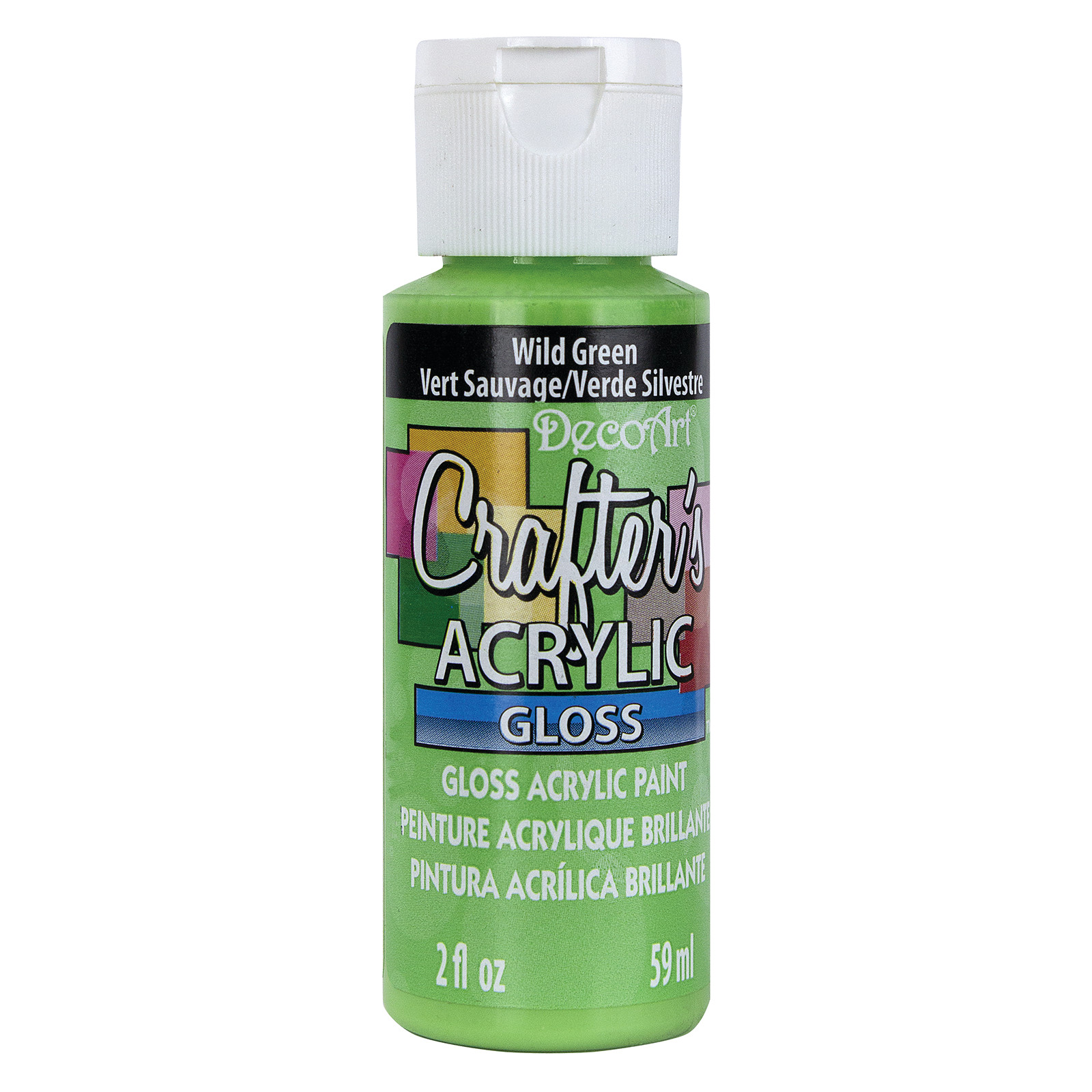 DecoArt Crafter's Acrylic Gloss Paint, 2 oz., Wild Green