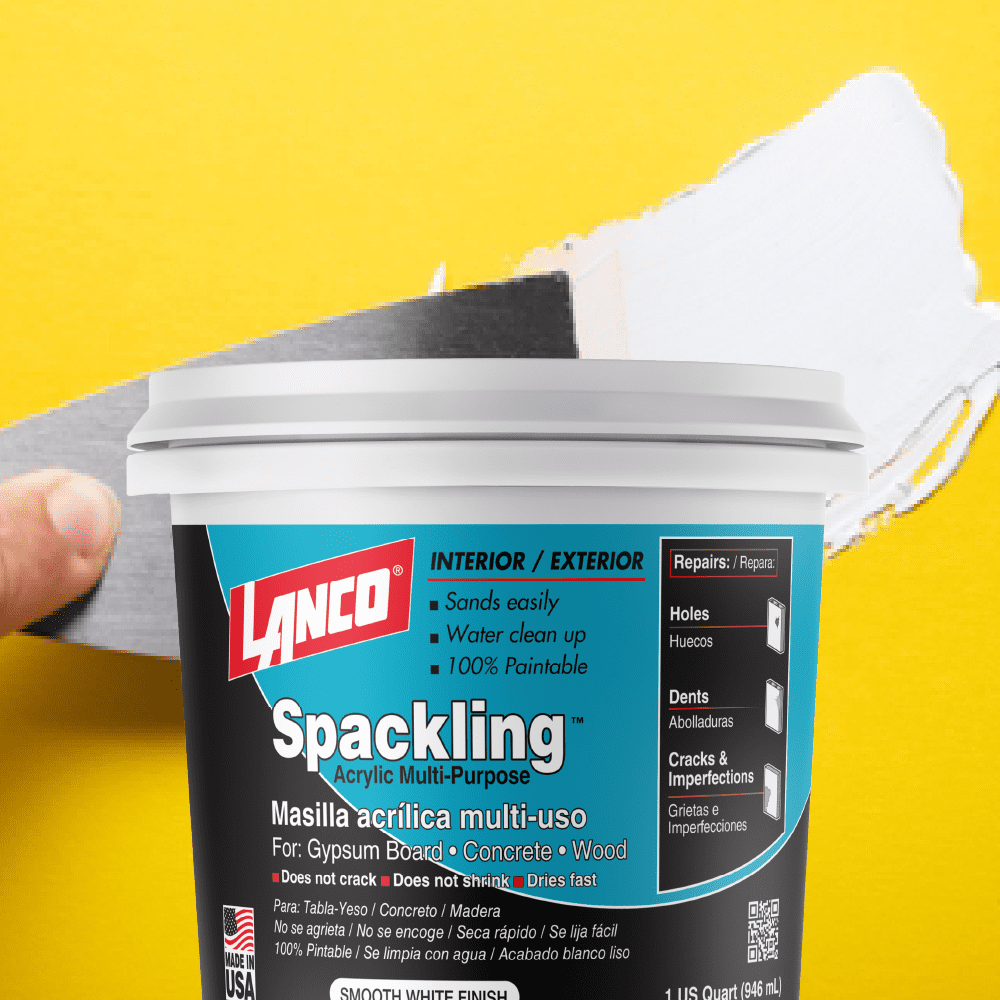 Lanco Spackling Compound White Finish for Wall Fillers, 1 Quart