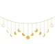 thumbnail image 1 of Moon phase wall hanging hand hammered gold metal moon 78.4 inch garland, bohemian style decoration, modern sky phase decoration, bohemian moon aesthetic art, suitable for bedroom, living room Ormromra WMPH-728, 1 of 8