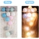 thumbnail image 3 of USB Macarons Globes Luces LED 6M 40er Luces de cadena de bolas de algodón, decoraciones navideñas para el hogar, niñas, niños, decoración del ambiente de la boda de la habitación,, 3 of 5