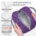 thumbnail image 3 of Balery Purple Glitter Bolsa de Almuerzo para Mujeres, Caja de Almuerzo, Bolsa de Almuerzo Pequeña Impermeable, Tote de Almuerzo Reutilizable con Gran Capacidad, 3 of 6