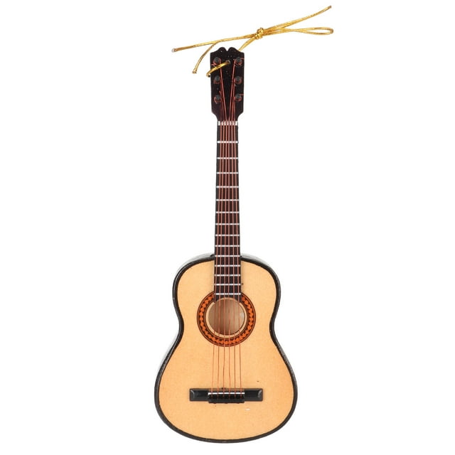 Adorno de guitarra Adornos colgantes de guitarra en miniatura de resina para festival de cumpleaños de Navidad 5,9 pulgadas