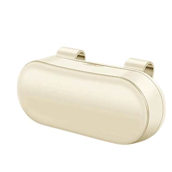 Car Sun Visor Glasses Case Multifunctional Sunglass Holder Clip for Vehicle Interior Storage Beige