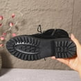 thumbnail image 2 of Xfvqtps British Ankle Boots for Women Fashion Chunky Heel Suede Lace up Booties Low Heel Round Toe Casual Shoes with Side Zipper for Outdoor Wear, 2 of 9