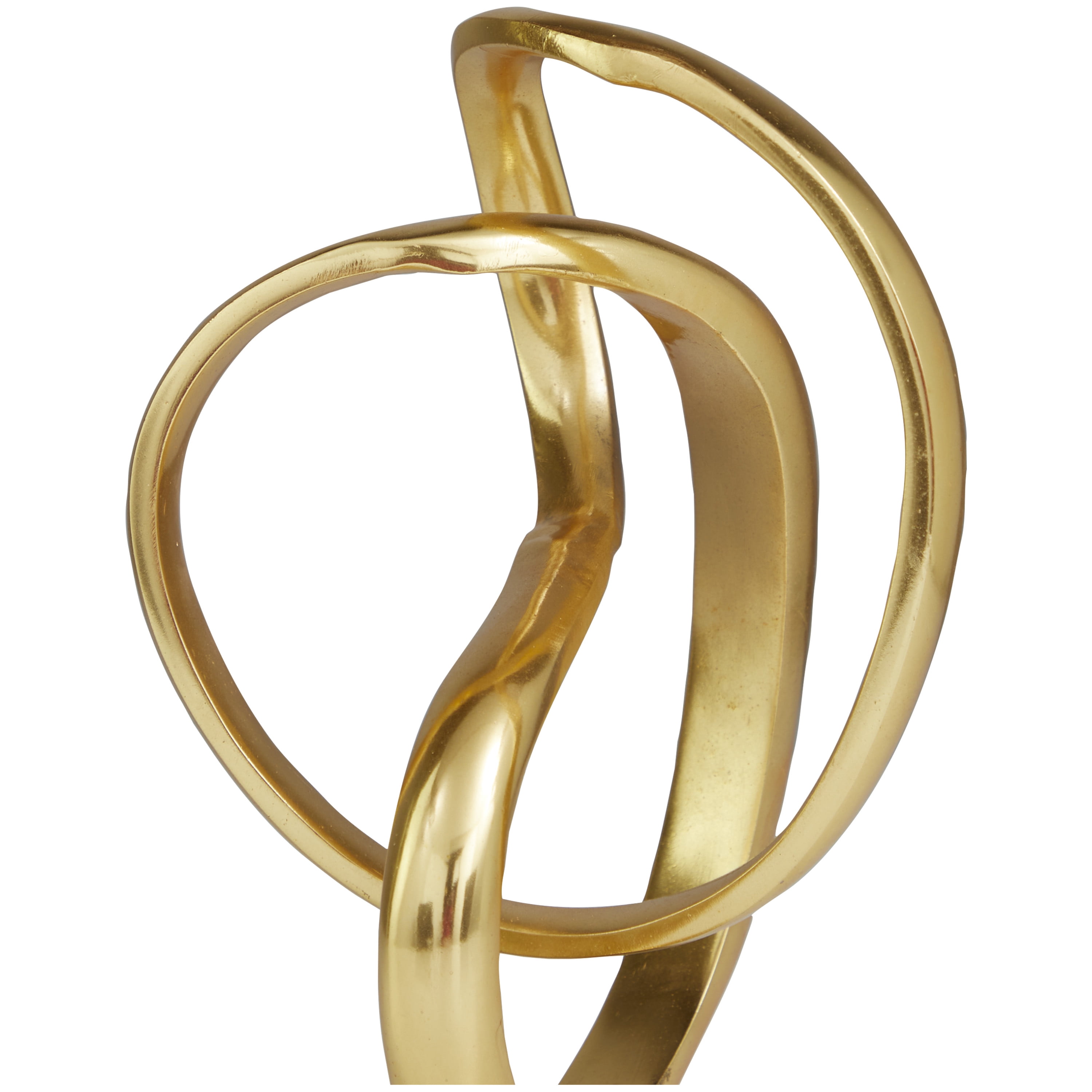 8" x 11" Gold Aluminum Abstract Sculpture, by DecMode
