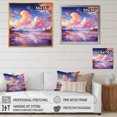 thumbnail image 4 of Designart "Aquarelle Sky Calm in Pink and Blue I" Food & Beverage Framed Wall Art - Pink Fruits Entryway Framed Wall Art Print, 4 of 6