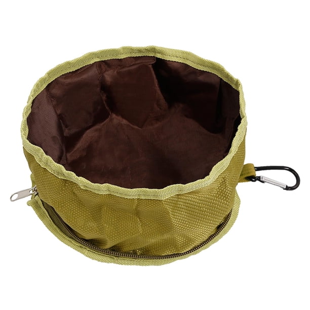 Cuenco plegable para perros, plato de alimentación plegable con mosquetón, de limpiar Verde Yuyangstore Cuenco plegable para perros.