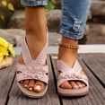 thumbnail image 5 of longantii Womens Orthopedic Sandals Slip on Non Slip Arch Support Flat Wedge Sandals Breathable Beach Slippers 2026 New Beach Vacation Orthopedic Shoes Pink, 5 of 6