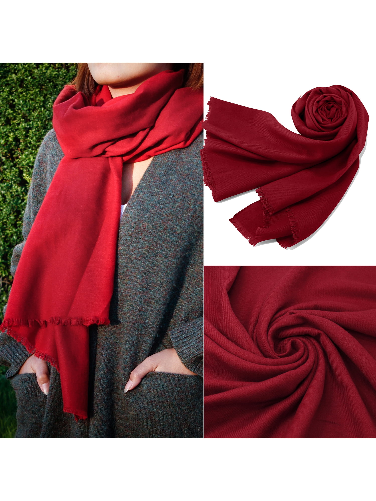 Women Large Scarf Soft Cashmere Feel Pashmina warm Shawls Wraps Winter