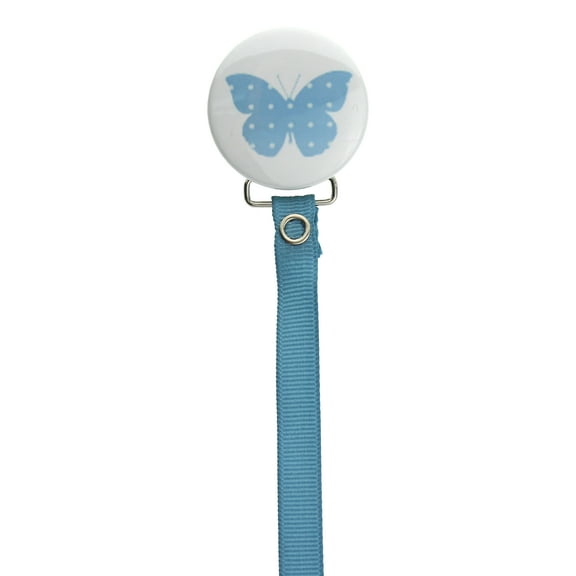 Butterfly Pacifier Clip with Matching Ribbon