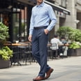thumbnail image 5 of HBDesign Mens Tweed Dress Pants Thick Warm Wool Blend Trousers Classic Fit Business Casual Fall Winter, 5 of 7