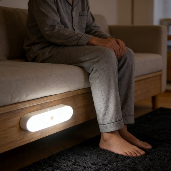 Cordless LED Motion Sensor Light – 2 Color Modes (Warm/White), USB Rechargeable, for Bedroom, Wardrobe, Staircase, Corridor & Cabinet