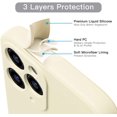 thumbnail image 4 of iPhone 11 Pro Max Case with Protection Camera Lens Liquid Silicone for iPhone 11 Pro Max Case Gel Rubber Shockproof Case Full-Body Protection Soft Anti-Scratch Microfiber Lining 6.5 inch (Off-White), 4 of 7