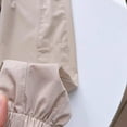 thumbnail image 5 of Riecok Girls Wide Leg Sweatpants Elastic Waist with Pockets Solid Color Casual Trackpants Khaki 11 Years, 5 of 8