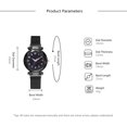 thumbnail image 3 of Reloj de cuarzo para mujer, correa de malla de acero inoxidable, reloj de pulsera con número de cielo estrellado, reloj decorativo para niñas Inevent EL0260-04B, 3 of 7