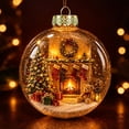 thumbnail image 5 of Antqov Christmas Decorations, Light-up Clear Glowing Christmas Ornament, Hanging Mini Holiday Scene Christmas Tree Ornaments with LED Light for Indoor Home, Office, Party Decor Gifts, 5 of 6