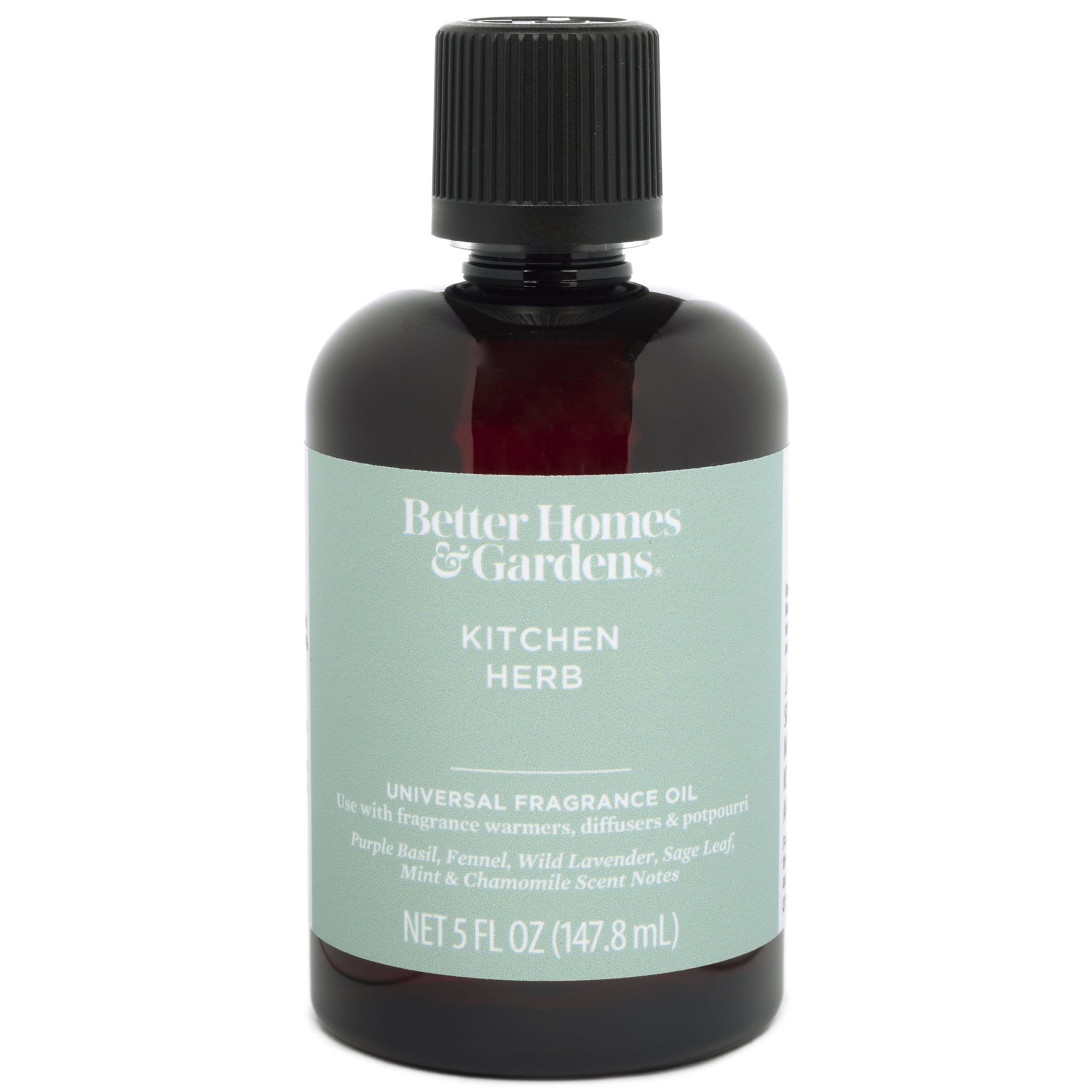 Better Homes & Gardens Universal Fragrance Oil, Kitchen Herb Scented, 5 fl oz, for use with Fragrance Oil Diffusers, Fragrance Warmers, Potpourri, and Wicking Fragrance Diffusers
