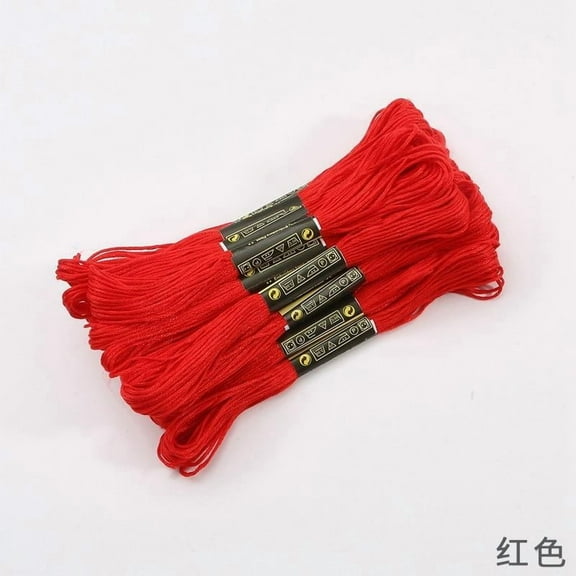 Namzi-b 5 Skeins Embroidery Floss Red Color, Friendship Bracelet String Cross Stitch Embroidery Thread Floss Bracelet Making Yarn, Craft Floss（Red）