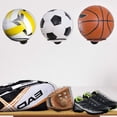 thumbnail image 4 of Wall-mounted ball holder space saver storage for football room accessories - 2 pcs, black, 4 of 4