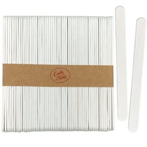 CraftySticks- 50 Pack 4.5 Inch White Painted Popsicle Sticks, Wood Craft Sticks for Crafts, Learning and STEM Basics