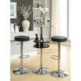 thumbnail image 2 of Bowery Hill Tabouret de Bar en Similicuir Rond et Réglable de 24.5'' Contemporain en Noir, 2 of 3