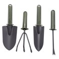 thumbnail image 1 of Pala de mano para jardinería, juego de herramientas manuales ergonómicas para cultivo, balde, pala y pala para tierra, 4 piezas de hierro con superficie rociada de plástico, kit de herramientas de, 1 of 5